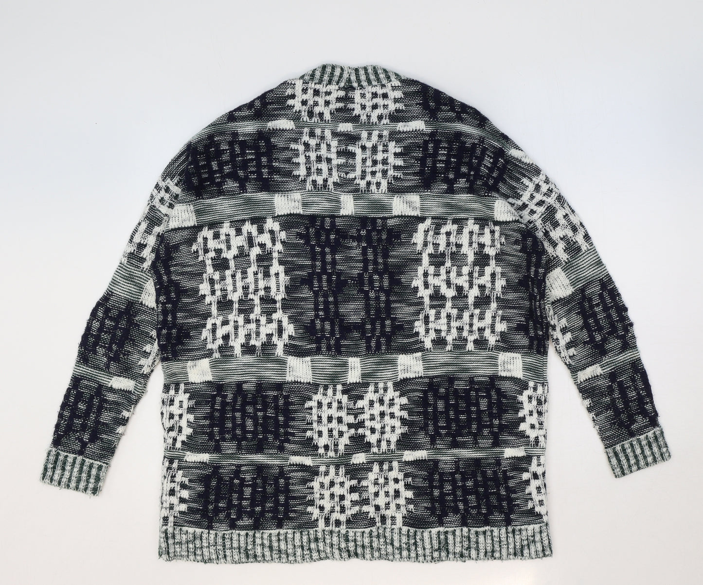 BDG Womens Multicoloured V-Neck Acrylic Cardigan Jumper Size S