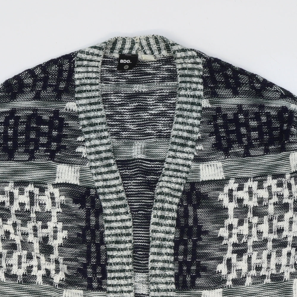 BDG Womens Multicoloured V-Neck Acrylic Cardigan Jumper Size S