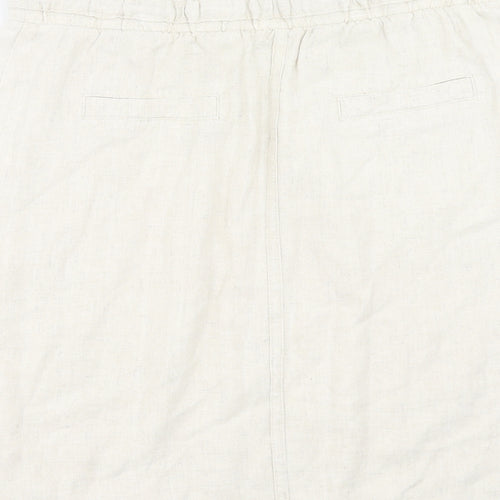 Papaya Womens Beige Viscose Cargo Skirt Size 12 Drawstring