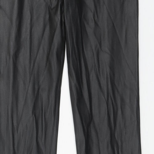 Redial Womens Black Polyester Trousers Size 10 Regular Zip