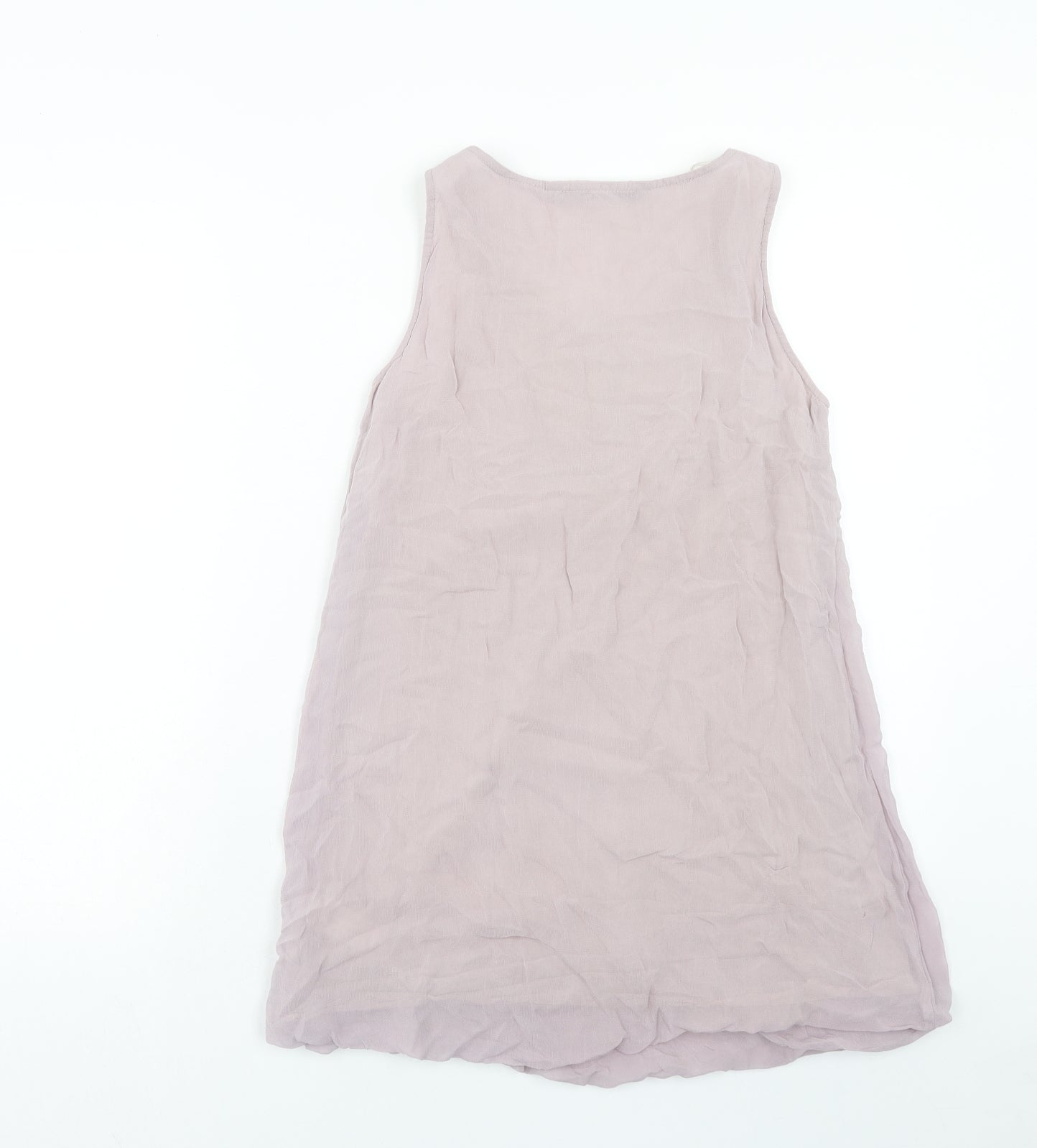 Zara Womens Purple Viscose Basic Tank Size XS Round Neck