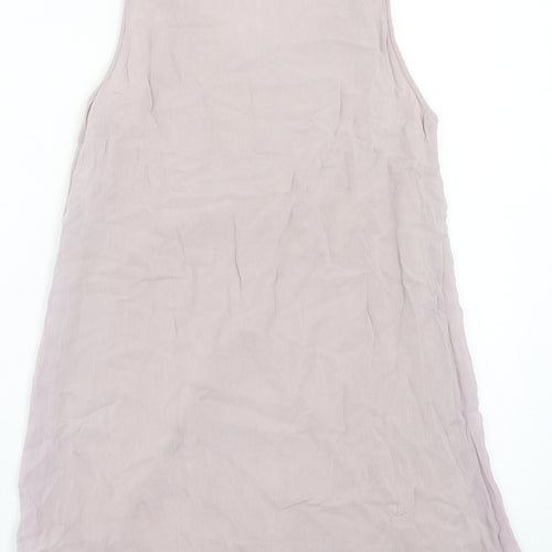 Zara Womens Purple Viscose Basic Tank Size XS Round Neck