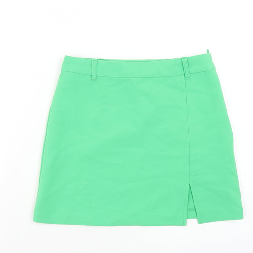 Primark Womens Green Polyester Mini Skirt Size 6 Zip