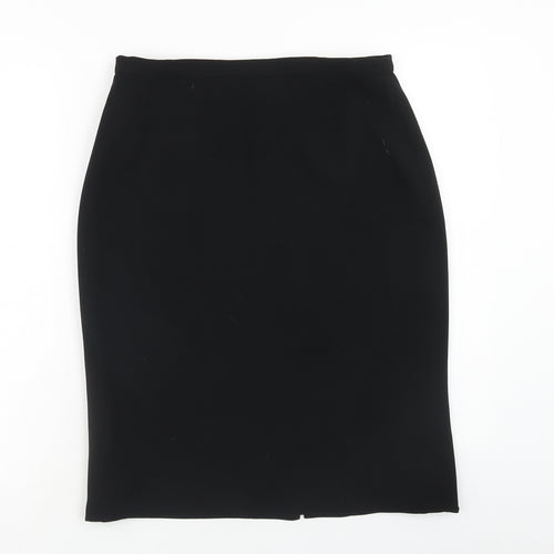 Marella Womens Black Polyester Straight & Pencil Skirt Size 14 Zip