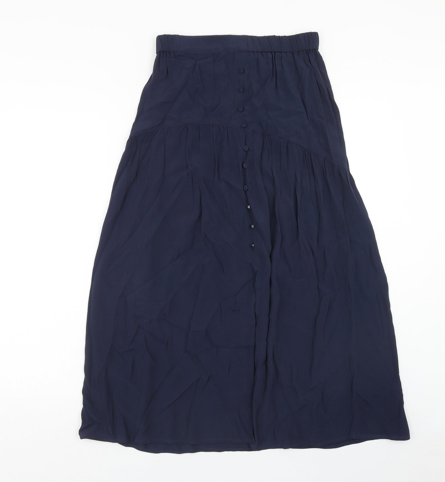 Marks and Spencer Womens Blue Viscose Peasant Skirt Size 8