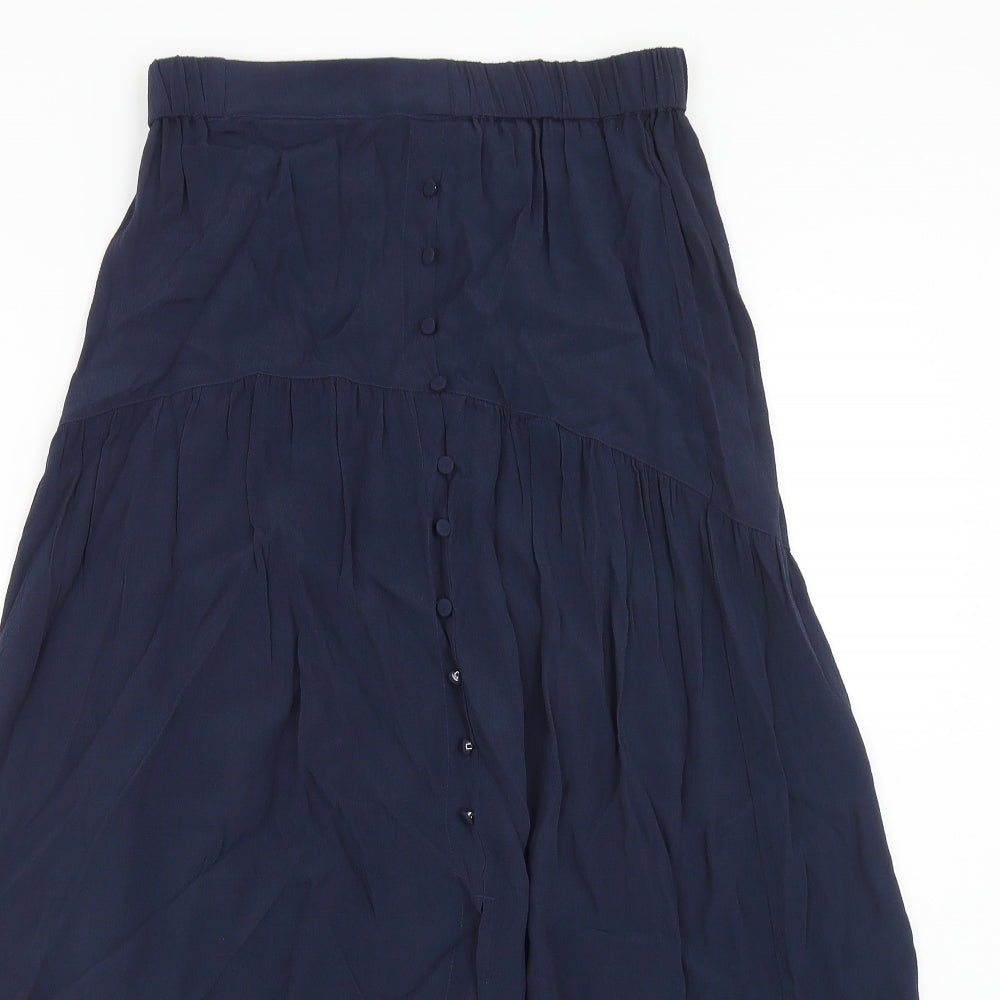 Marks and Spencer Womens Blue Viscose Peasant Skirt Size 8