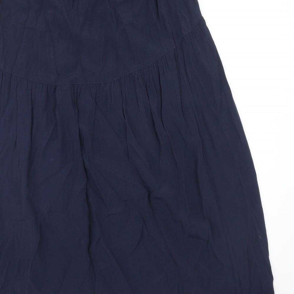 Marks and Spencer Womens Blue Viscose Peasant Skirt Size 8