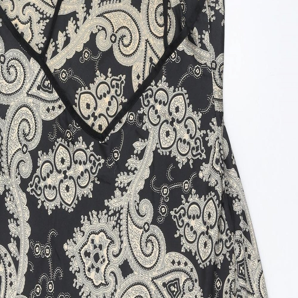 Marks and Spencer Womens Black Geometric Polyester Top Dress Size 16