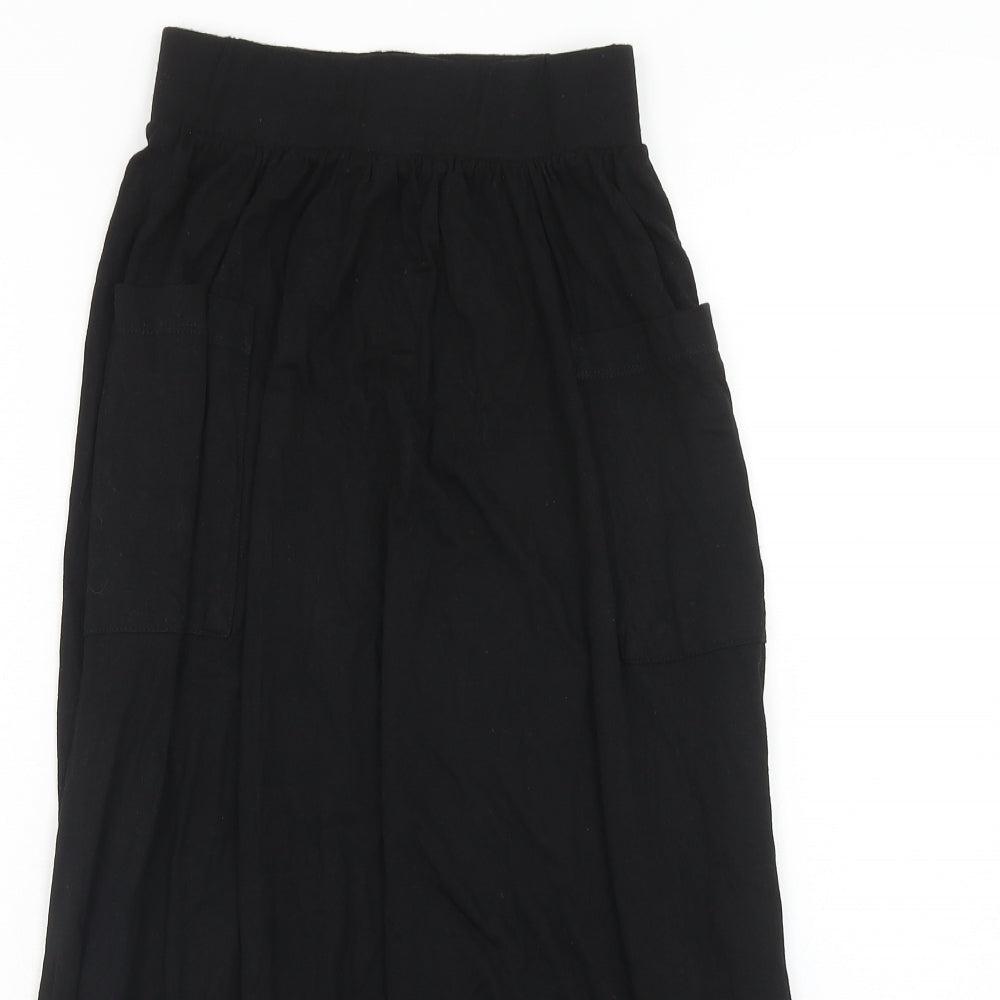 ASOS Womens Black Viscose Peasant Skirt Size 6