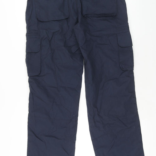 Regatta Womens Blue Herringbone Polyester Cargo Trousers Size 30 in Regular Zip