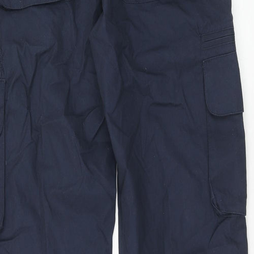 Regatta Womens Blue Herringbone Polyester Cargo Trousers Size 30 in Regular Zip