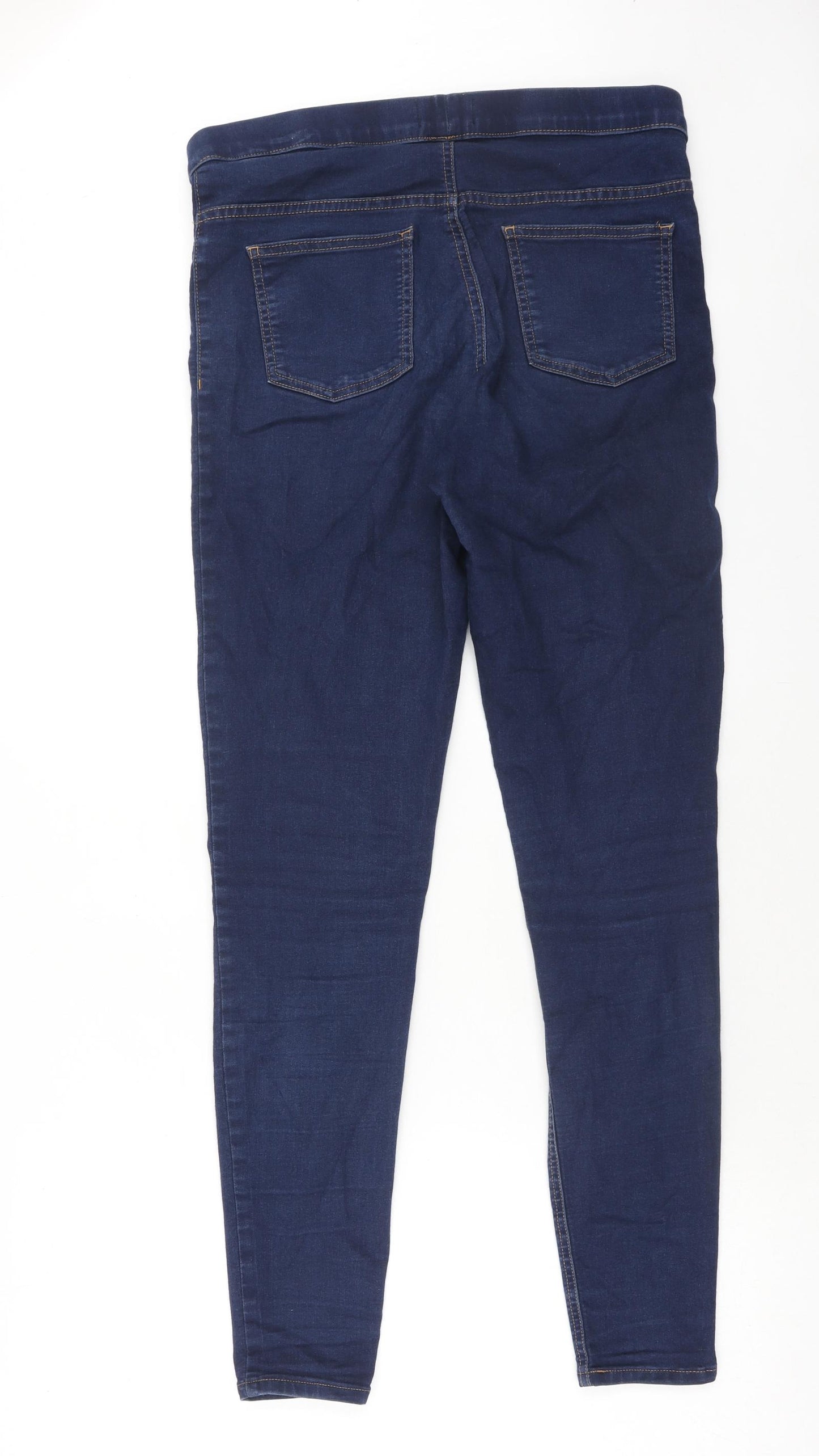 Marks and Spencer Womens Blue Cotton Jegging Jeans Size 14 Regular
