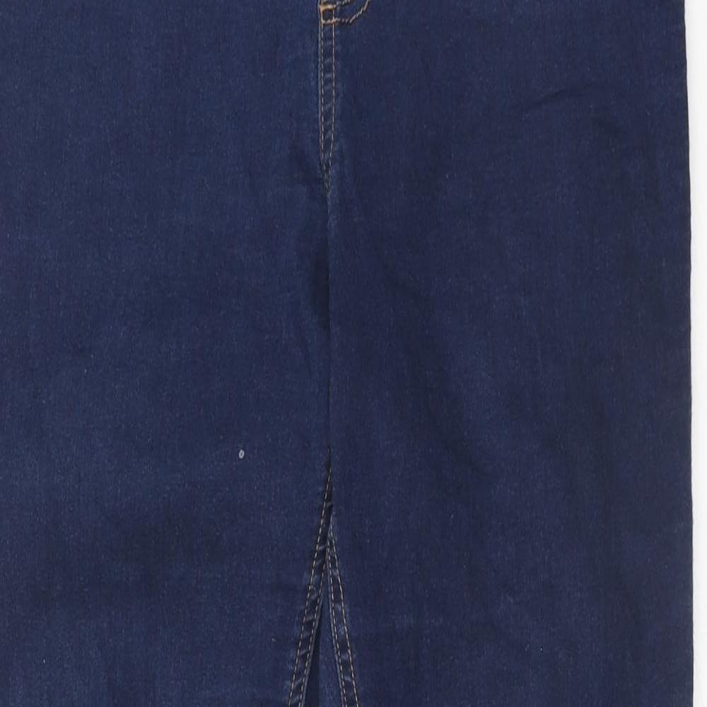 Marks and Spencer Womens Blue Cotton Jegging Jeans Size 14 Regular