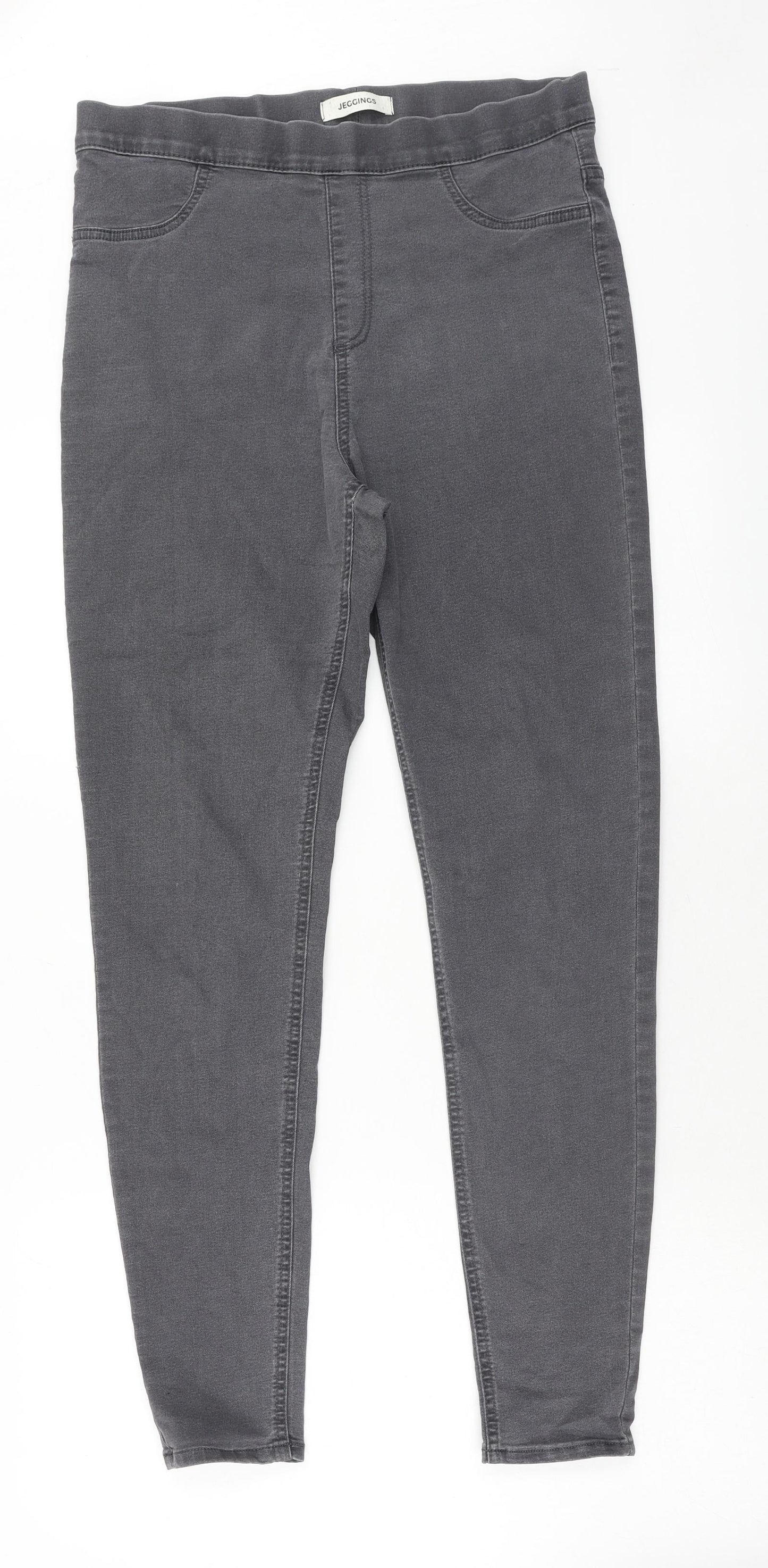 Marks and Spencer Womens Grey Cotton Jegging Jeans Size 14 Regular