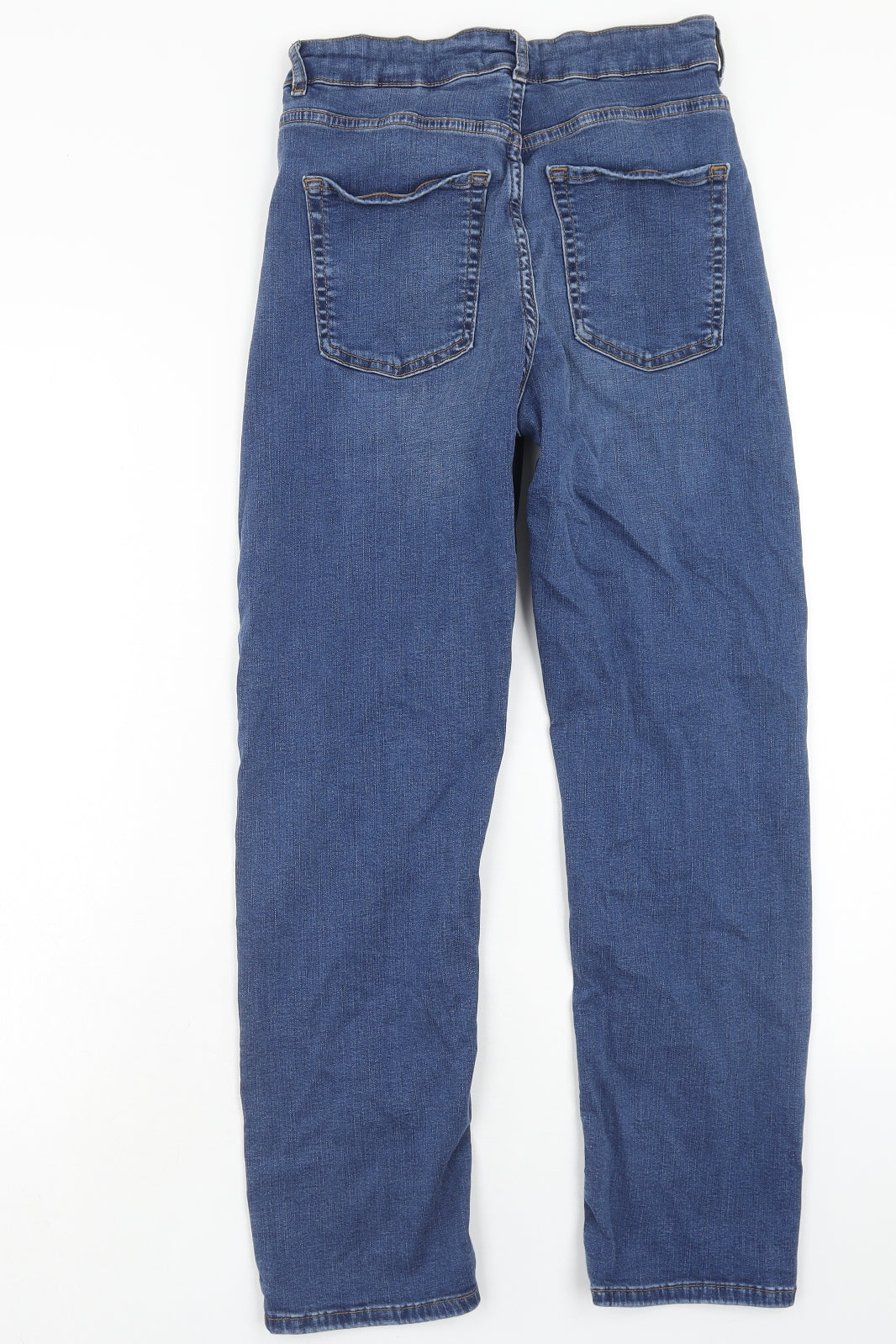 Per Una Womens Blue Cotton Skinny Jeans Size 10 Regular Zip