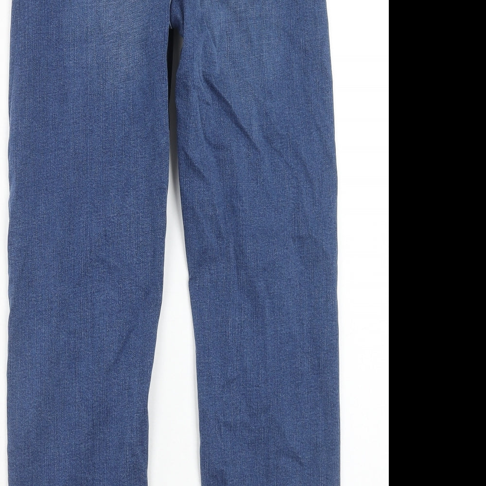 Per Una Womens Blue Cotton Skinny Jeans Size 10 Regular Zip