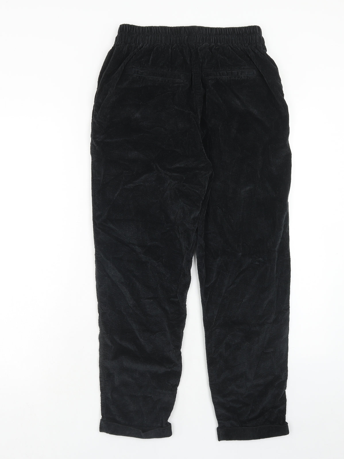 United Colors of Benetton Womens Black Cotton Trousers Size XS Regular