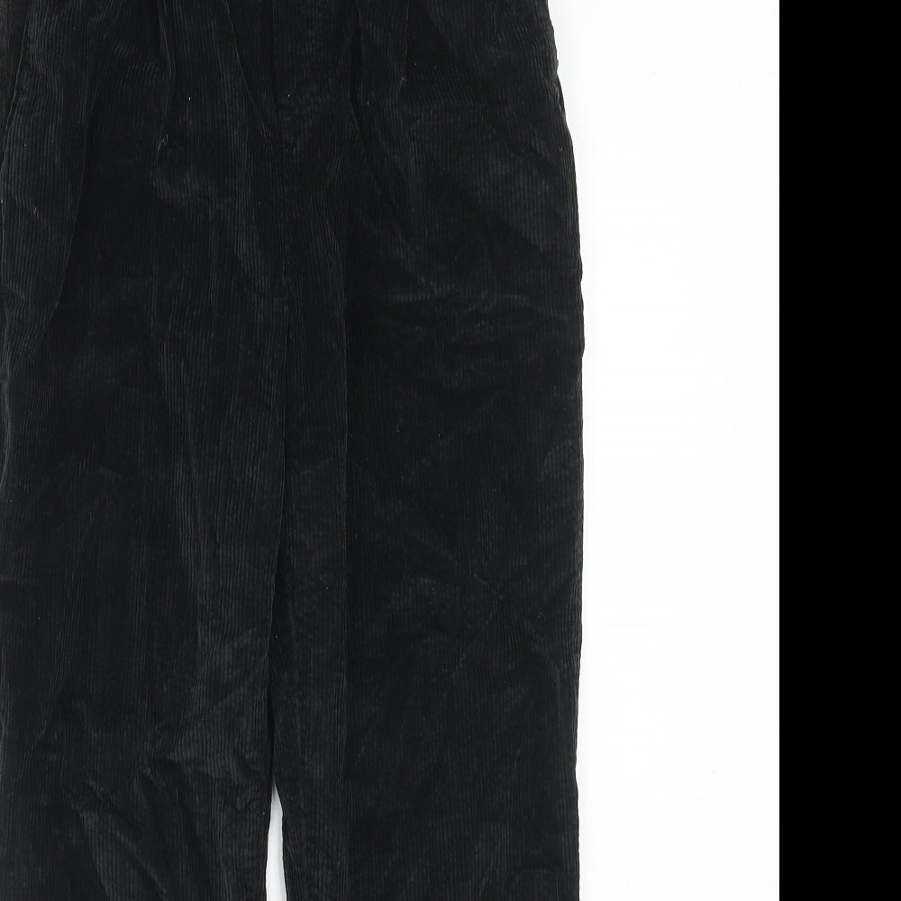 United Colors of Benetton Womens Black Cotton Trousers Size XS Regular