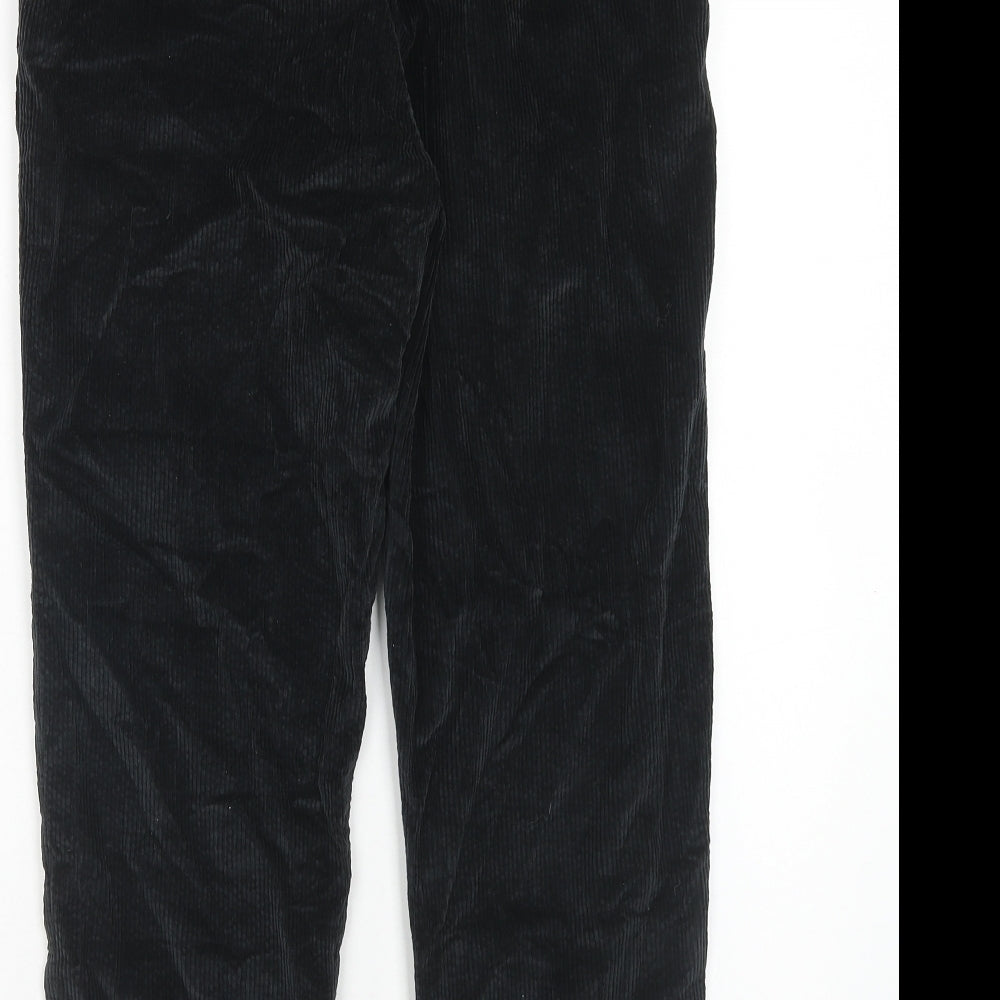 United Colors of Benetton Womens Black Cotton Trousers Size XS Regular