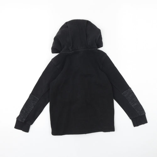 George Boys Black Cotton Full Zip Hoodie Size 5-6 Years Zip