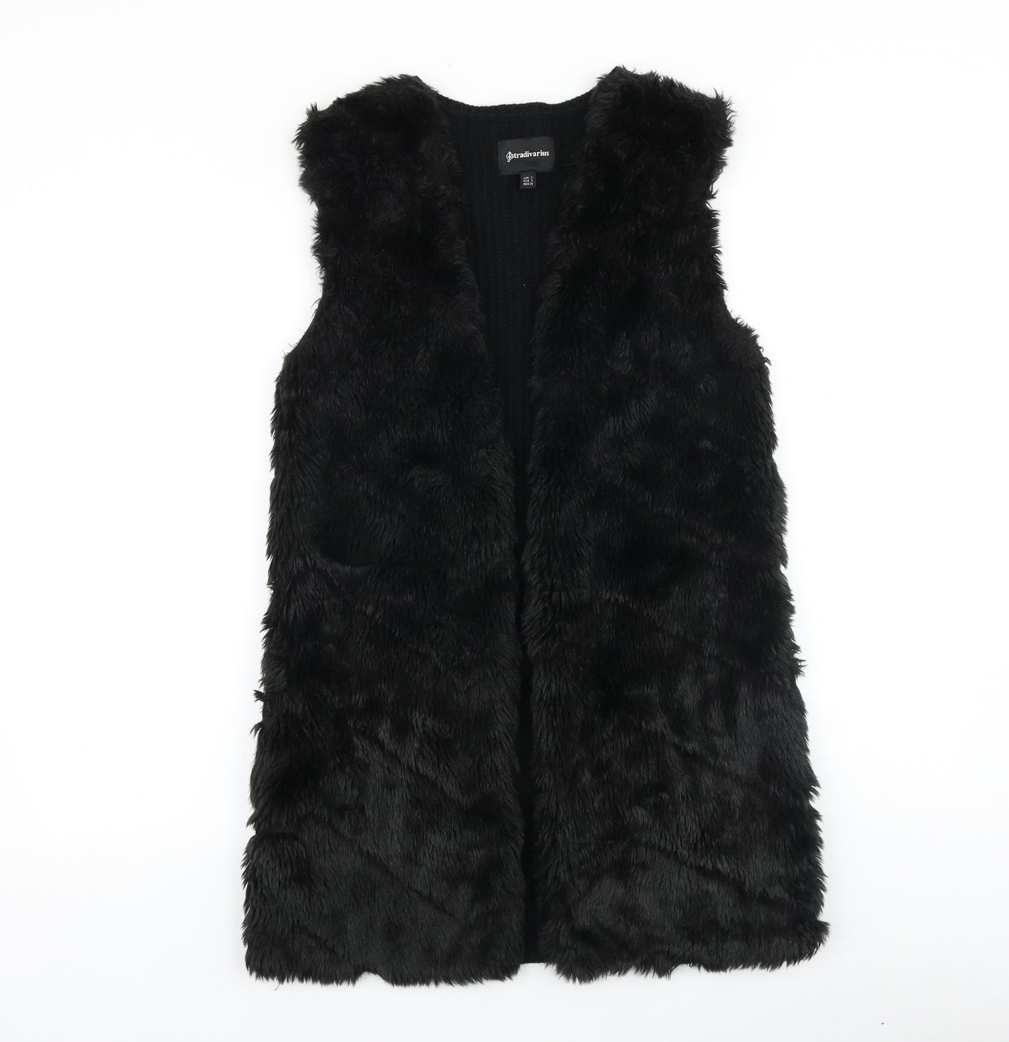 Stradivarius Womens Black Gilet Coat Size S