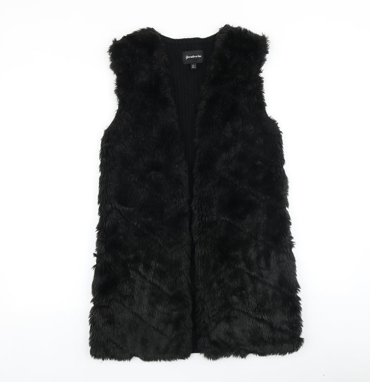 Stradivarius Womens Black Gilet Coat Size S