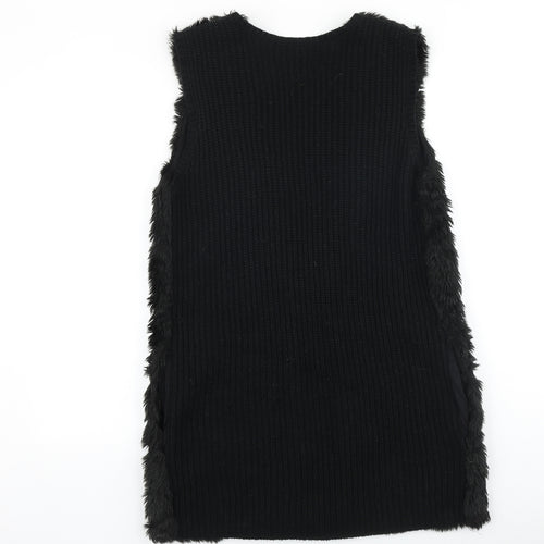Stradivarius Womens Black Gilet Coat Size S