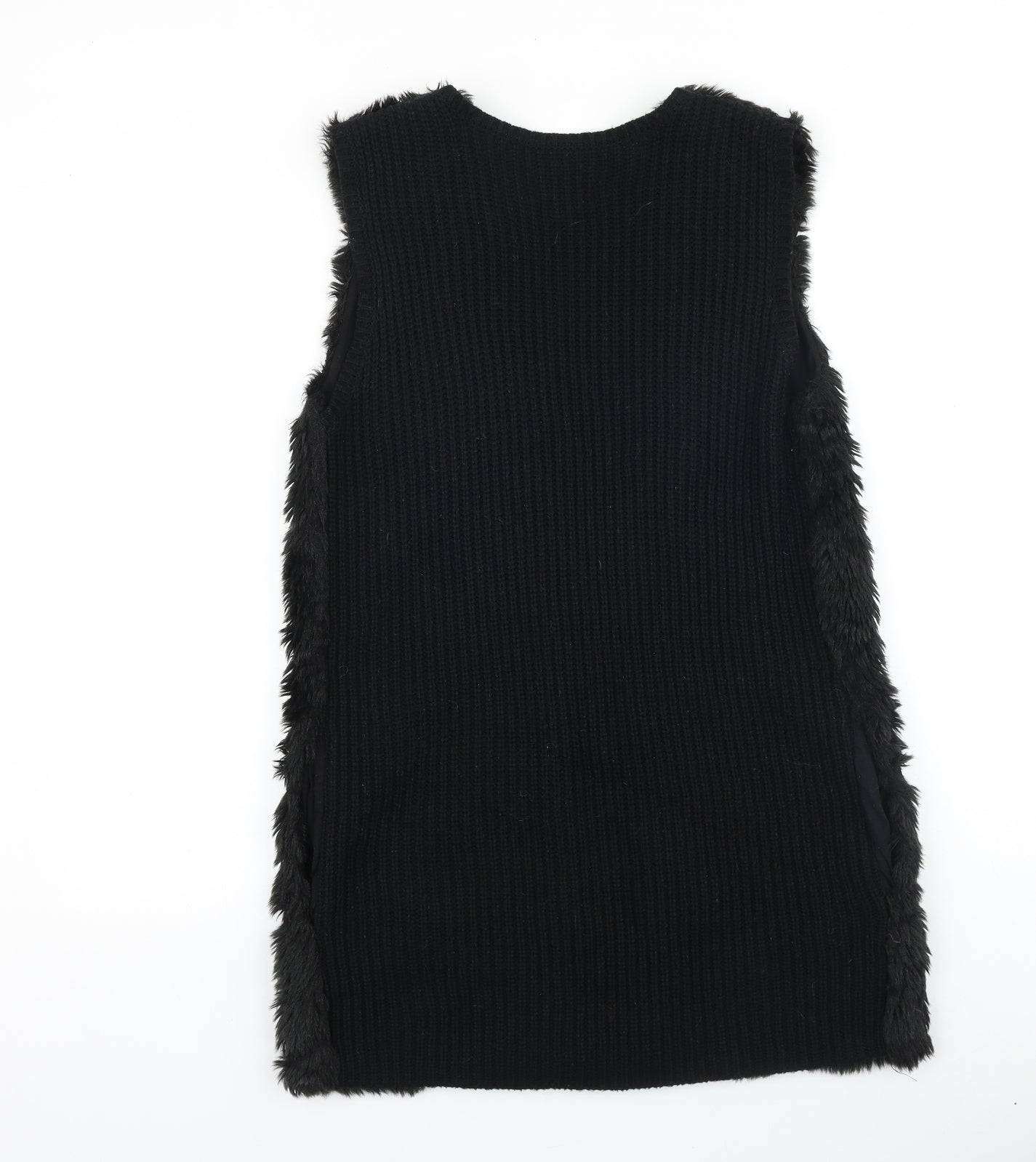 Stradivarius Womens Black Gilet Coat Size S
