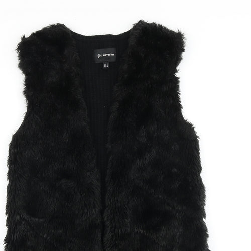 Stradivarius Womens Black Gilet Coat Size S
