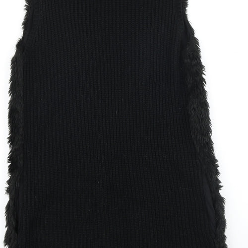 Stradivarius Womens Black Gilet Coat Size S