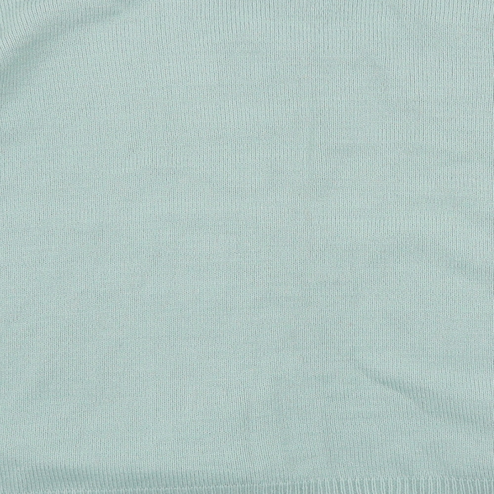 Preworn Womens Green Round Neck 100% Cotton Pullover Jumper Size L - Twin Set