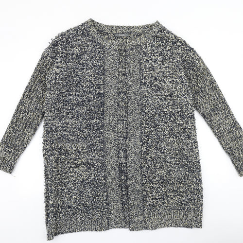 South Womens Blue V-Neck Acrylic Cardigan Jumper Size 20