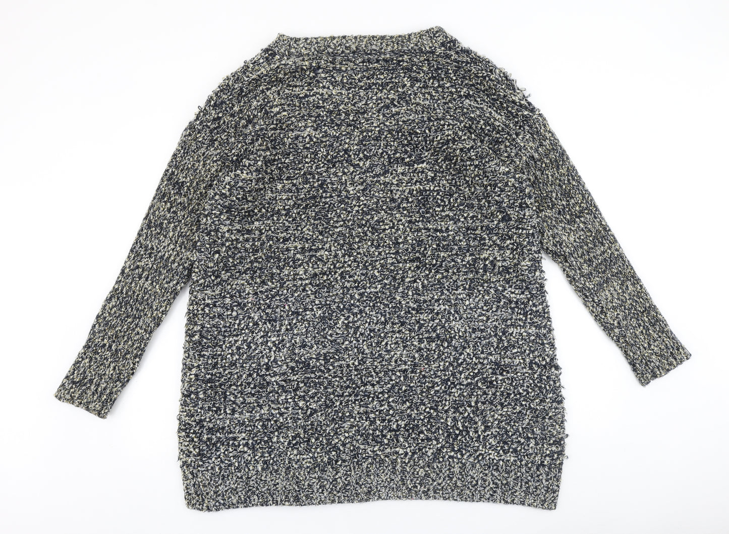 South Womens Blue V-Neck Acrylic Cardigan Jumper Size 20
