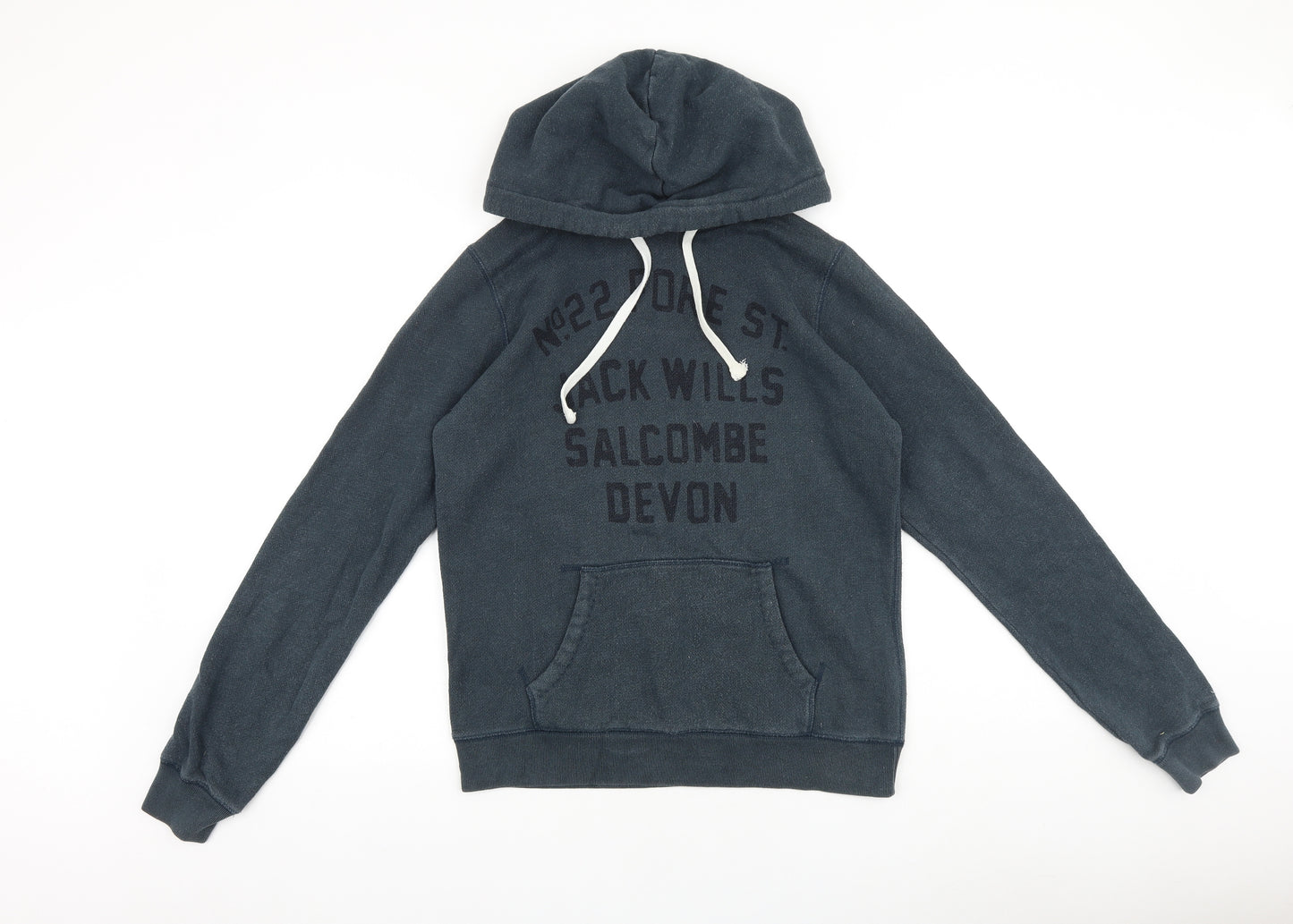 Jack Wills Womens Green 100% Cotton Pullover Hoodie Size 12 Pullover