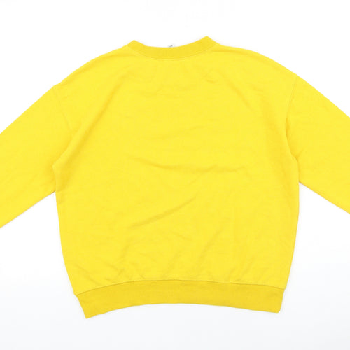 H&M Mens Yellow Cotton Pullover Sweatshirt Size M - Love