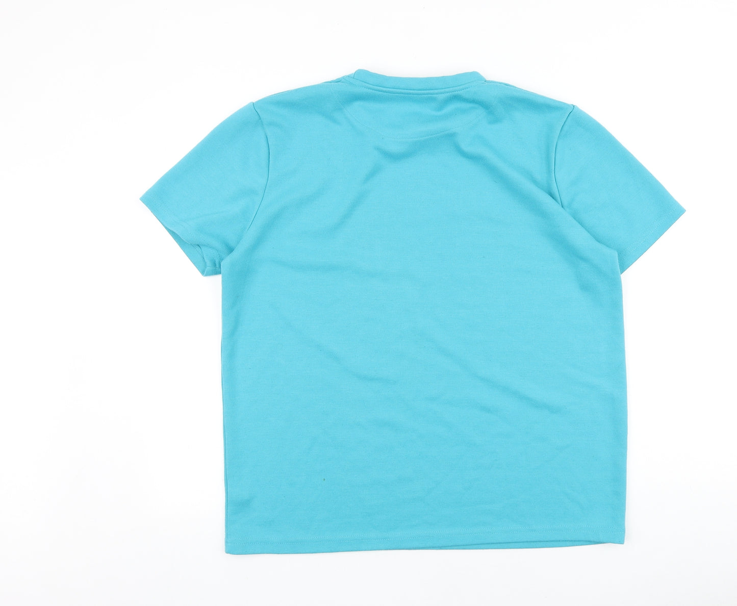 Boohoo Mens Blue Cotton T-Shirt Size L Round Neck