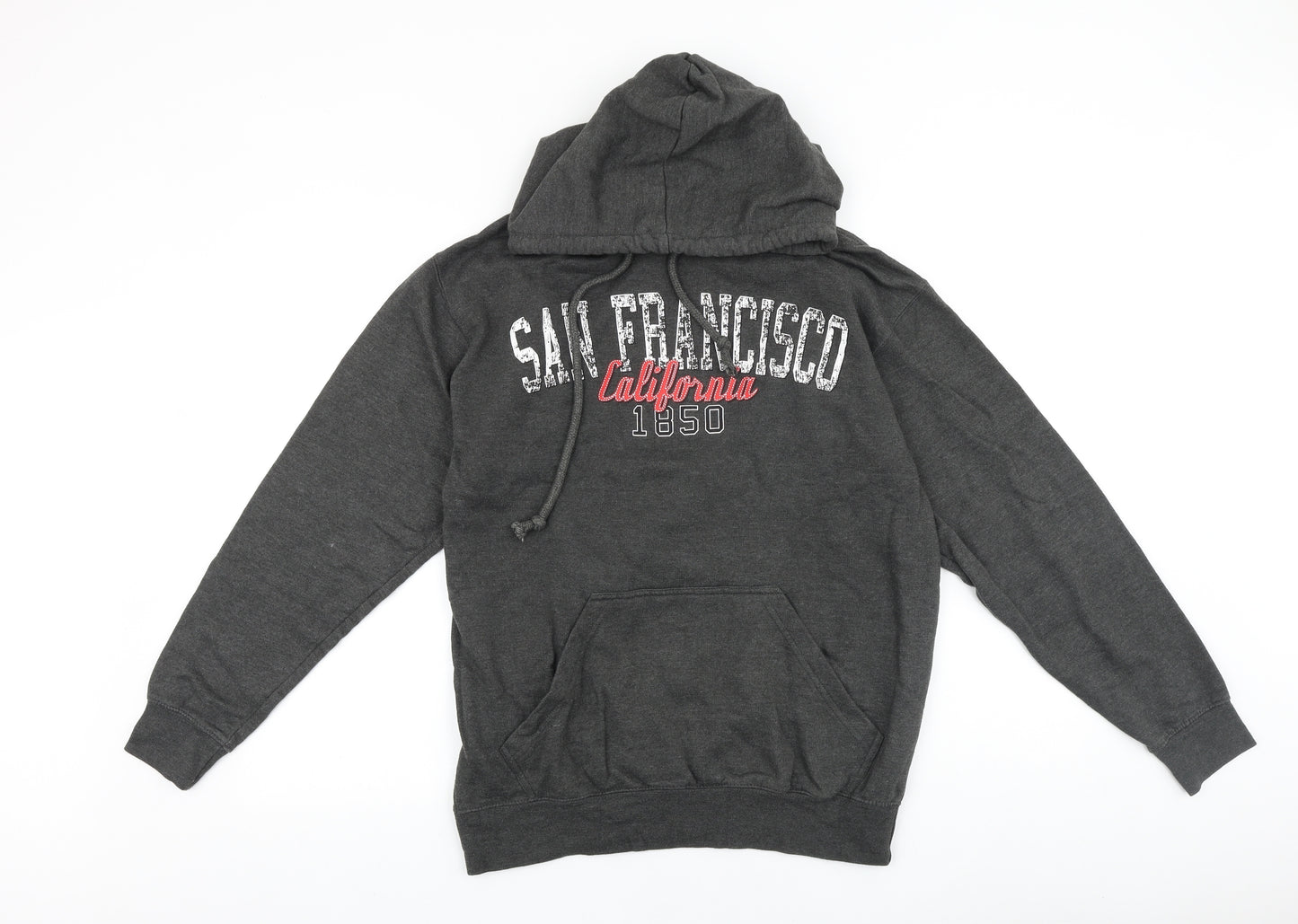 Point Sportswear Mens Grey Cotton Pullover Hoodie Size M - San Francisco