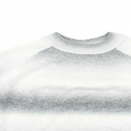 Marks and Spencer Womens Grey Round Neck 100% Cotton Pullover Jumper Size M