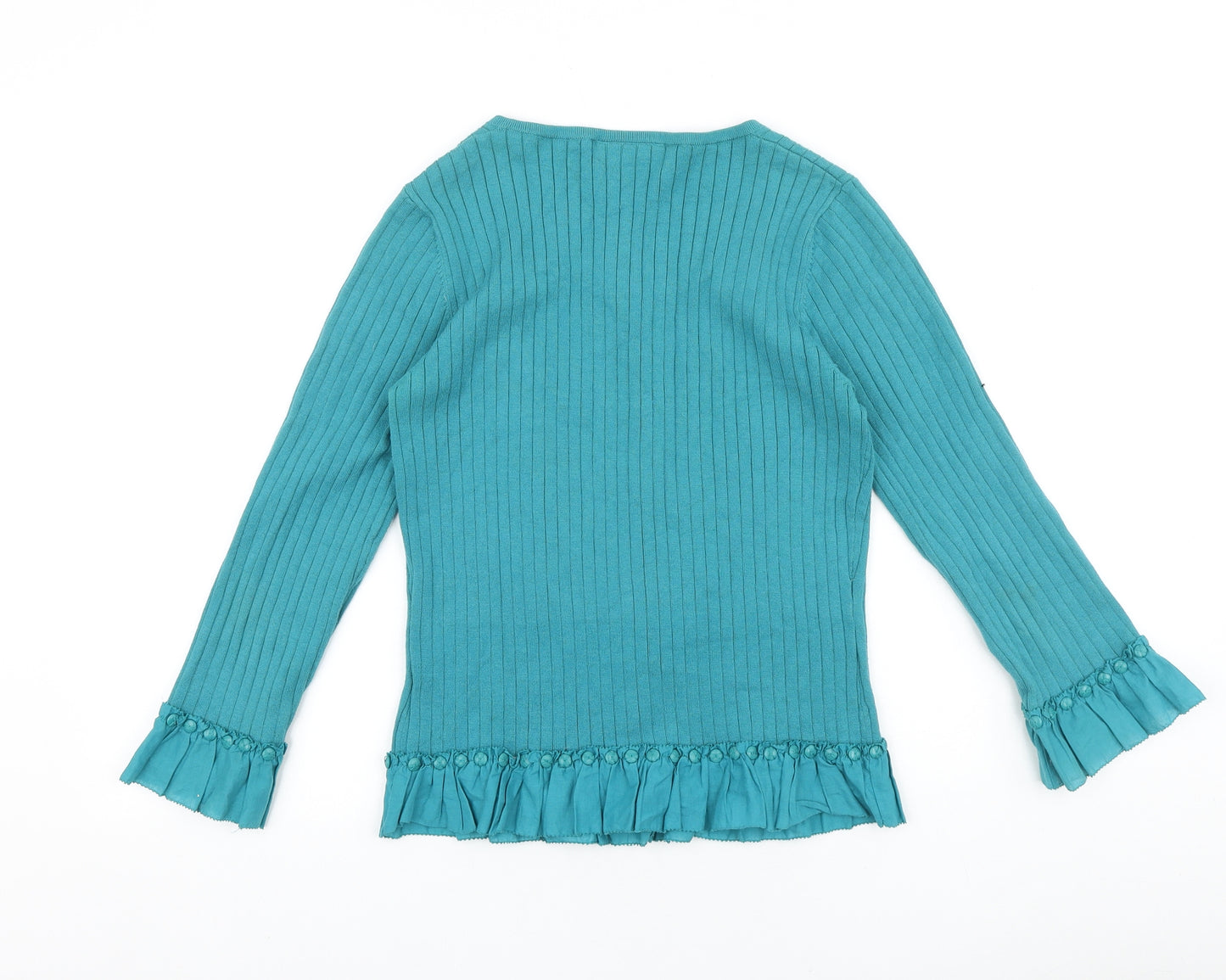 Principles Womens Green Round Neck 100% Merino Wool Pullover Jumper Size 12