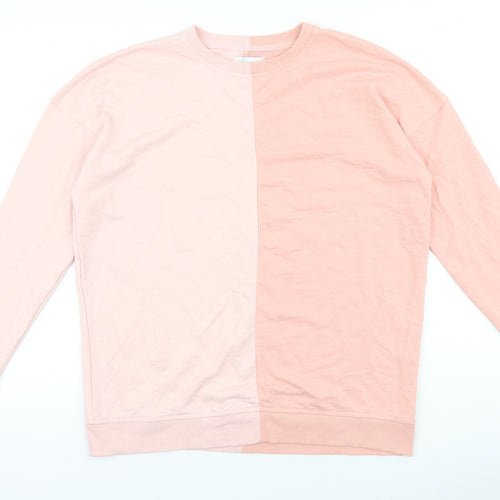 In the Style Womens Pink Striped 100% Cotton Pullover Sweatshirt Size 8 Pullover