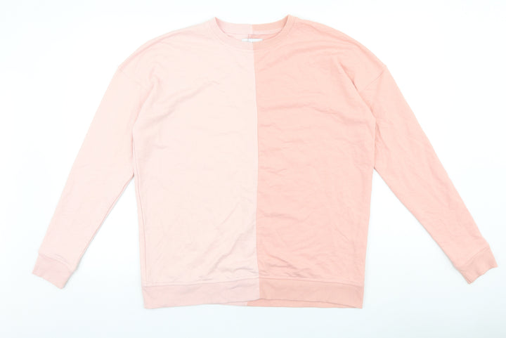 In the Style Womens Pink Striped 100% Cotton Pullover Sweatshirt Size 8 Pullover