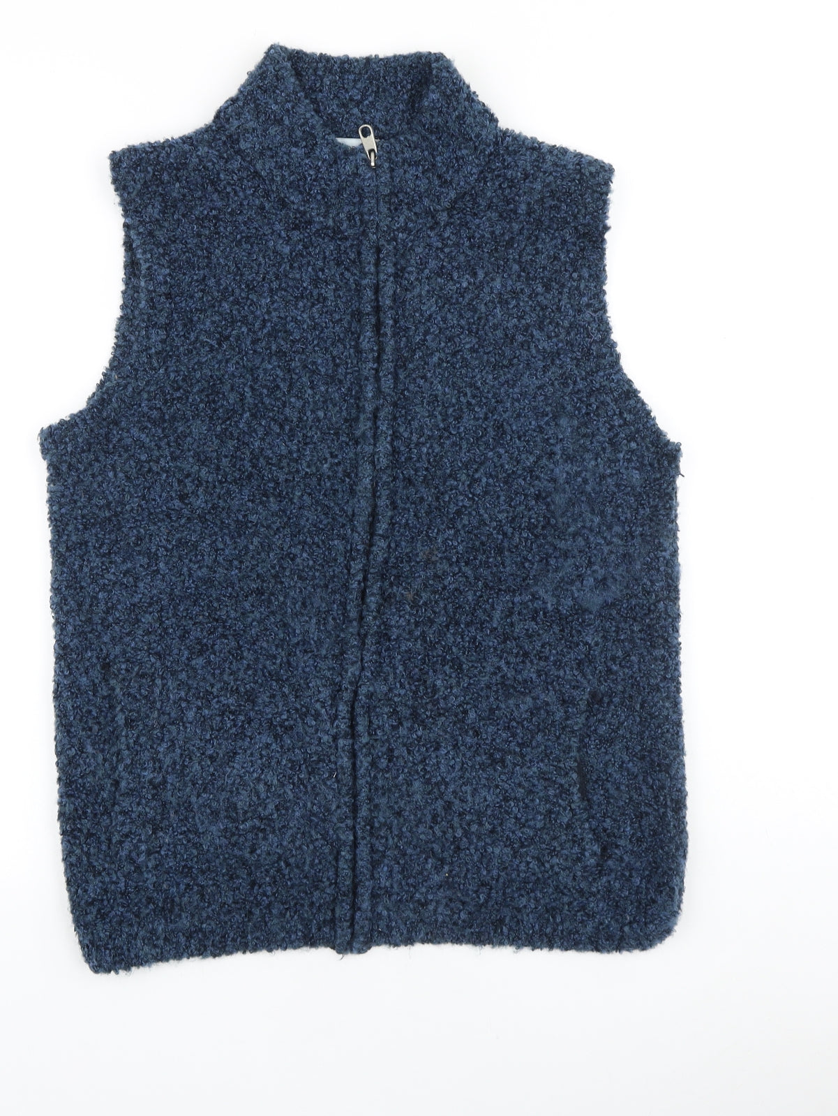 Honor Millburn Womens Blue Round Neck Polyester Vest Jumper Size S