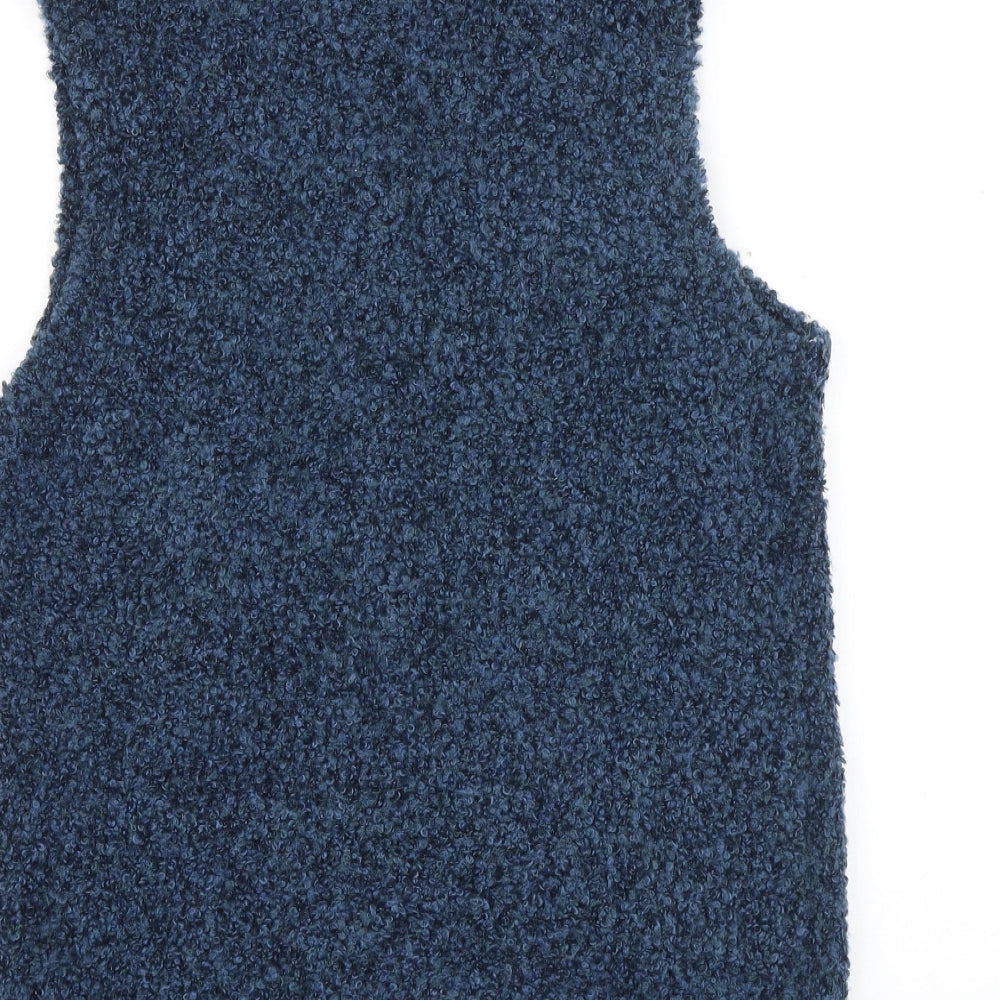 Honor Millburn Womens Blue Round Neck Polyester Vest Jumper Size S