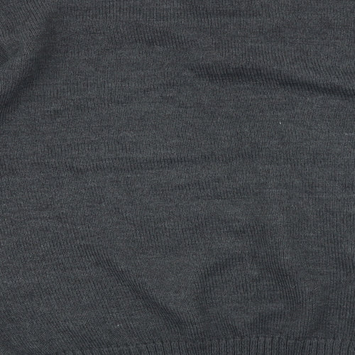 Wolsey Mens Grey Round Neck Acrylic Pullover Jumper Size M Long Sleeve
