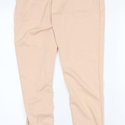 Chicme Womens Pink Polyester Trousers Size S Regular Zip