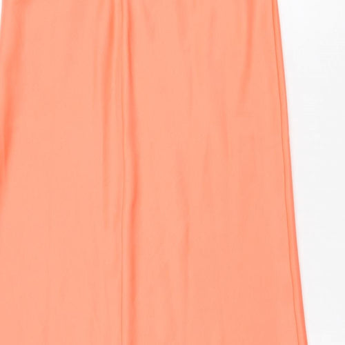 ASOS Womens Pink Polyester A-Line Size 8 Off the Shoulder Zip - Pleat Detail