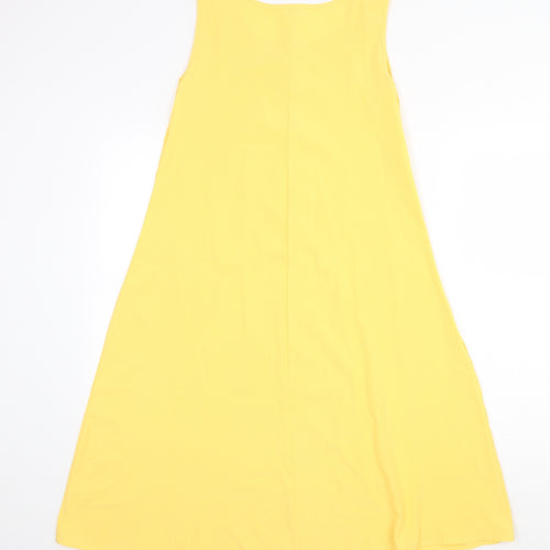 Preworn Womens Yellow Polyester A-Line Size S Scoop Neck Pullover
