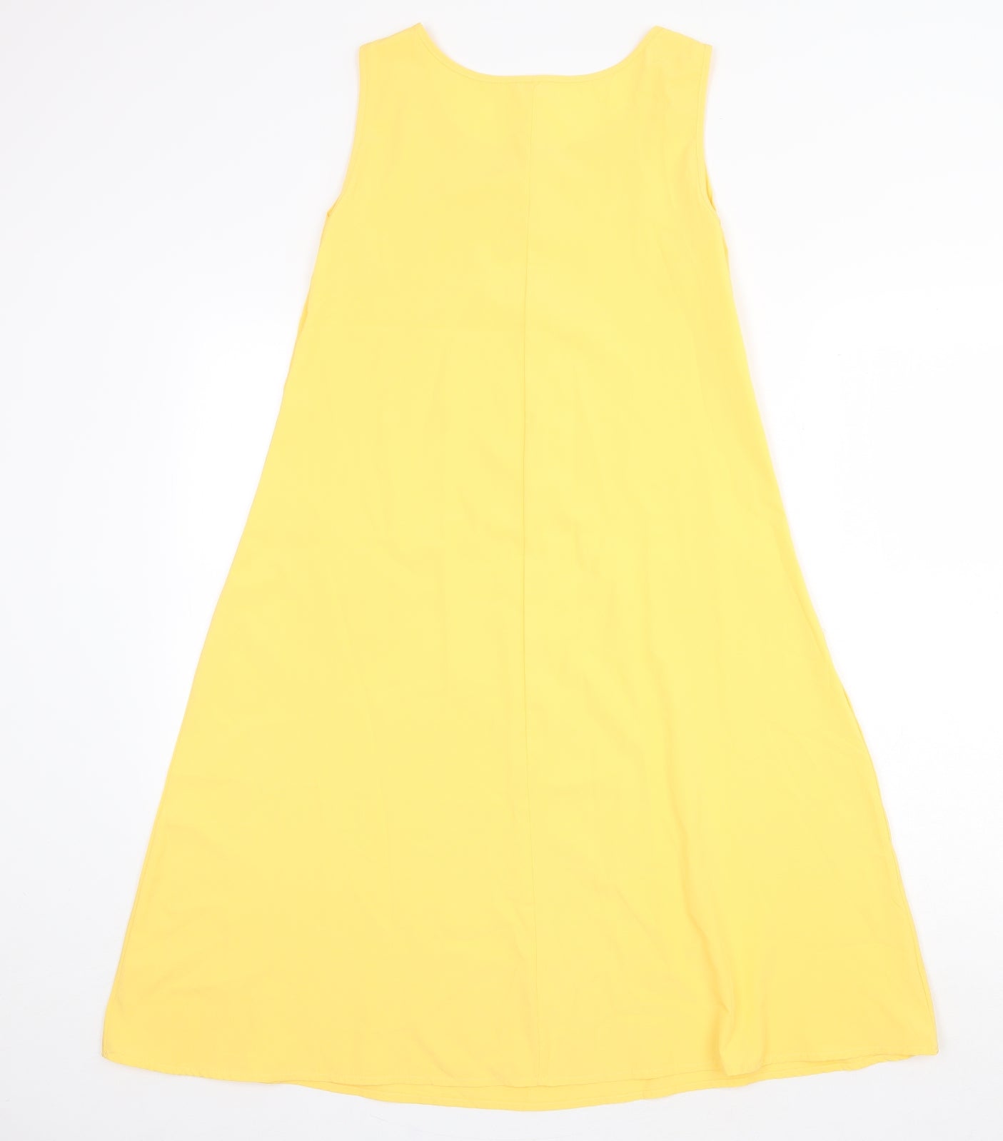 Preworn Womens Yellow Polyester A-Line Size S Scoop Neck Pullover