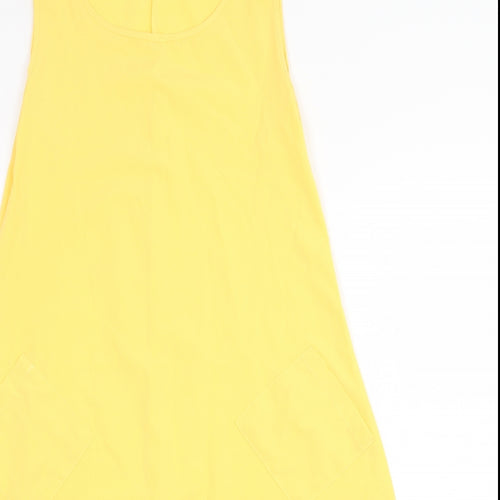 Preworn Womens Yellow Polyester A-Line Size S Scoop Neck Pullover
