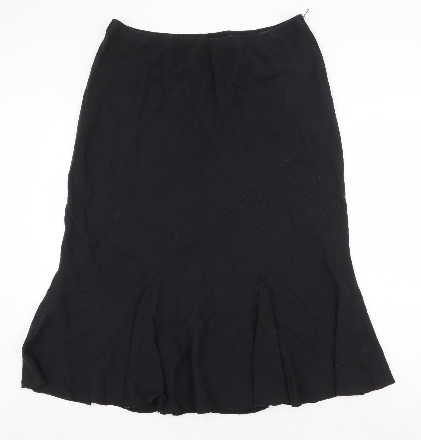 Casual Comfort Womens Black Viscose Trumpet Skirt Size 18